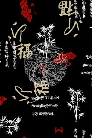 中国风印花花型图片