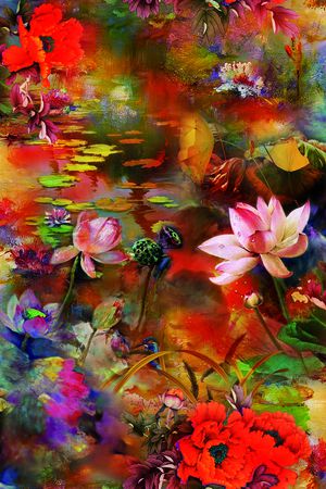抽象印花花型图片