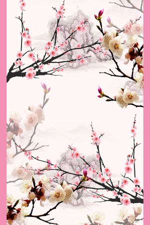 玉兰花印花花型图片