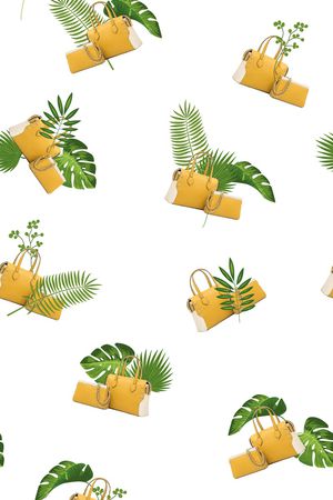 绿植树叶印花花型图片