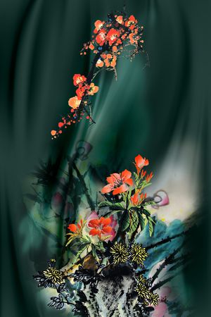 花卉印花花型图片
