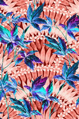 抽象花卉印花花型图片