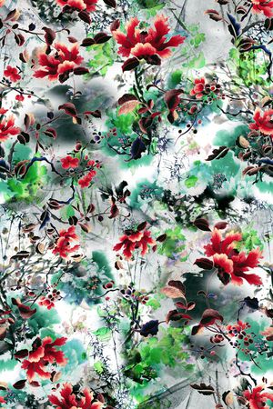 中国风印花花型图片