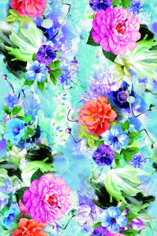 抽象印花花型图片