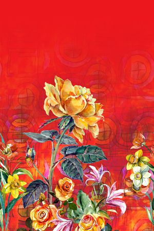 女装定位花印花花型图片