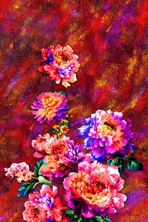 女装定位花印花花型图片
