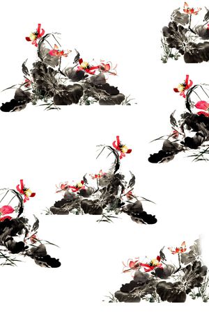 抽象印花花型图片