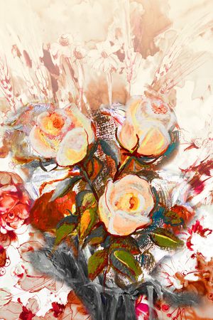 笔触印花花型图片