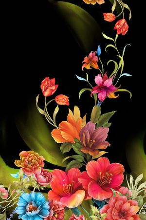 数码花型印花花型图片