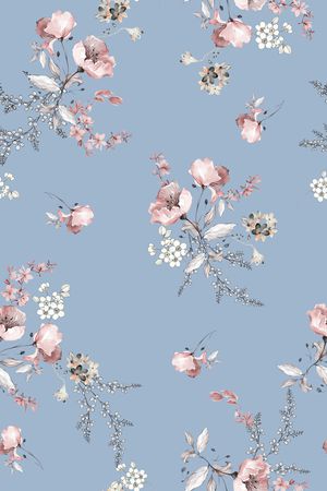 小碎花印花花型图片