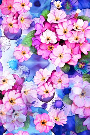 混合拼接印花花型图片