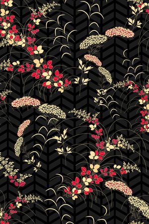 小碎花印花花型图片