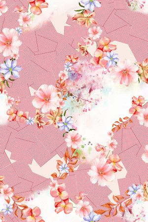 少女印花花型图片