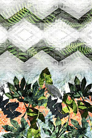 几何印花花型图片