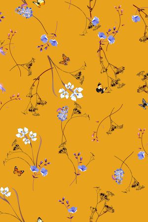 小碎花印花花型图片