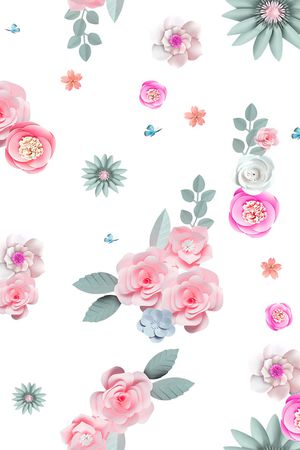 鲜花印花花型图片