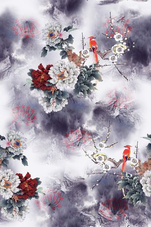鸟印花花型图片