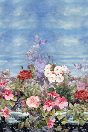 月季花印花花型图片