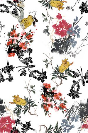 花卉印花花型图片