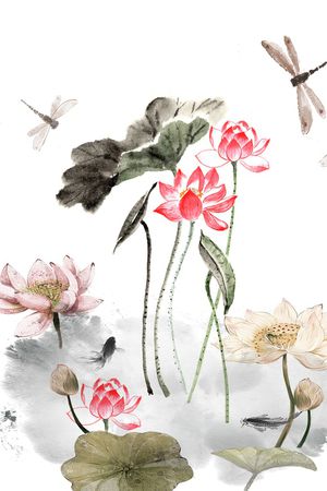 花卉印花花型图片