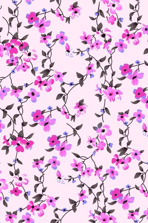 小碎花印花花型图片