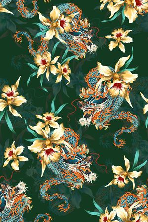 数码花型印花花型图片