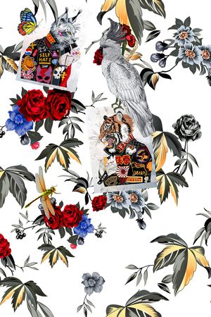 花卉印花花型图片