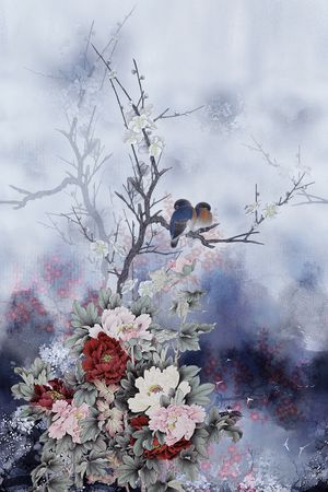 梅花印花花型图片