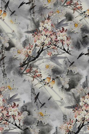 抽象花卉印花花型图片