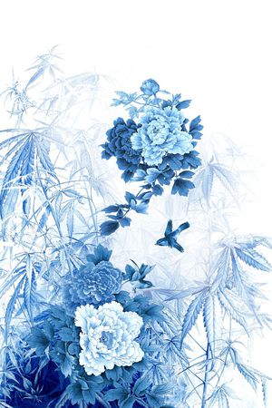 牡丹印花花型图片