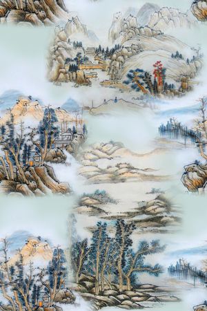 中国风印花花型图片