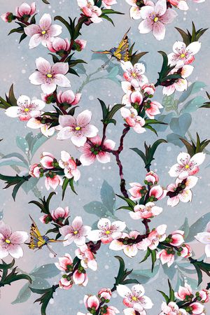 蝴蝶印花花型图片