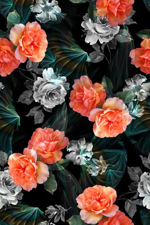 花卉印花花型图片