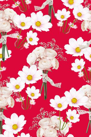 抽象花卉印花花型图片
