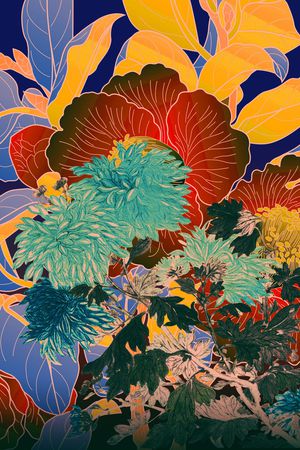 波西米亚印花花型图片