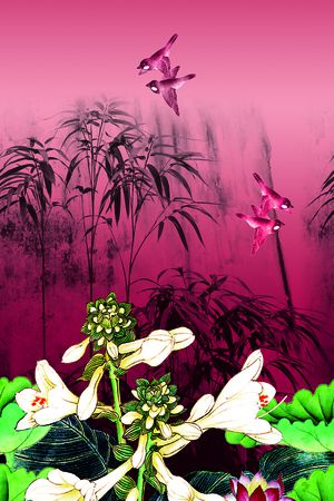 大花印花花型图片