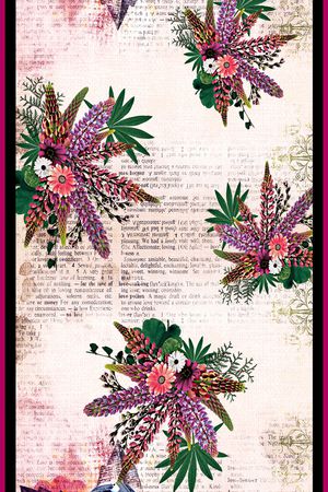 复古印花花型图片