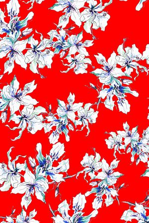 小碎花印花花型图片