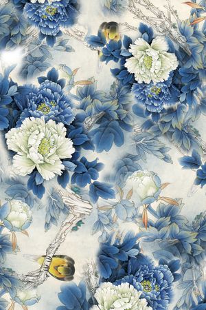 手绘花卉印花花型图片