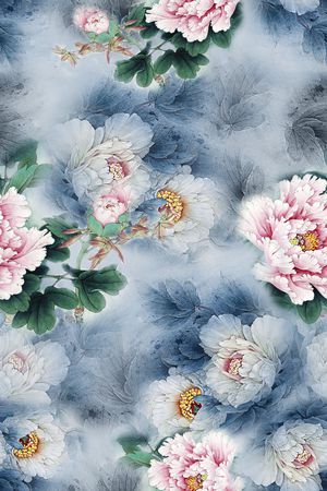 中国风印花花型图片