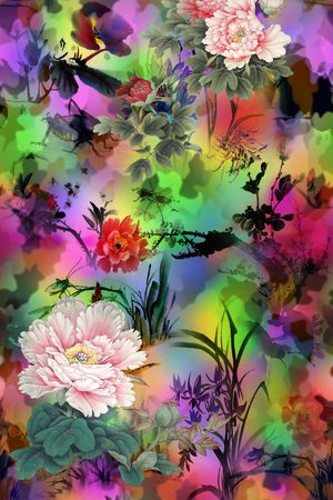 数码花型印花花型图片