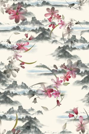 花卉印花花型图片