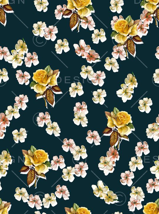 玫瑰花印花花型图片