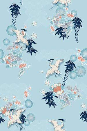 民族花卉印花花型图片