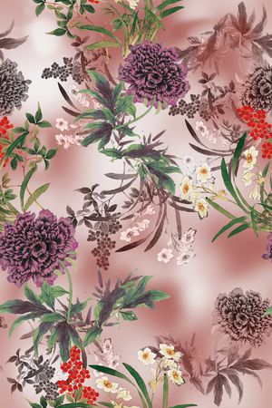 中国风印花花型图片
