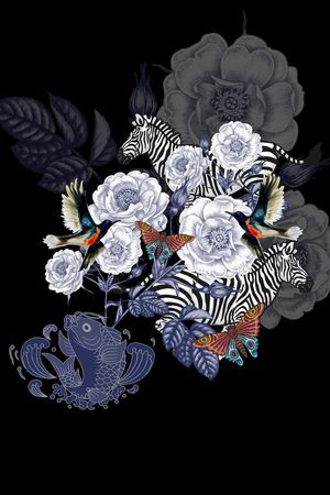 鸟印花花型图片