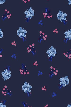 小碎花印花花型图片
