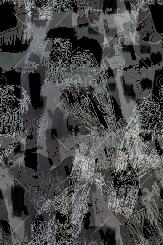 抽象花卉印花花型图片