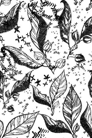 pen drawing印花花型图片