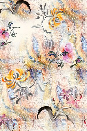 古典花纹印花花型图片